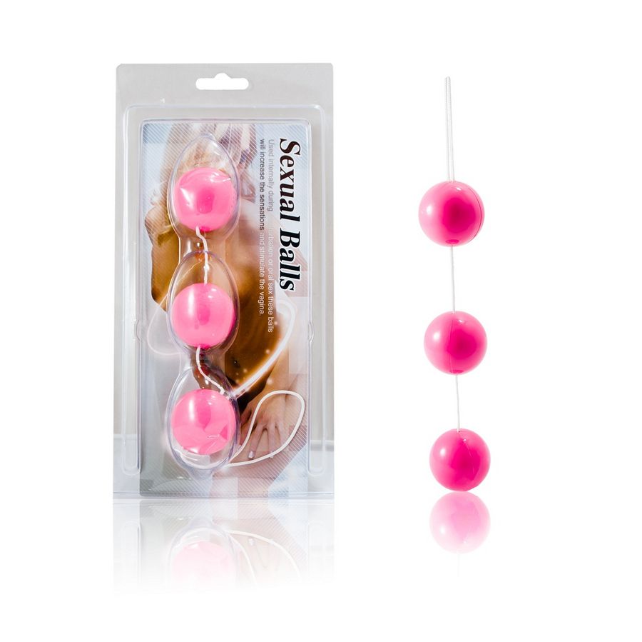 Pink abs anal ball strip