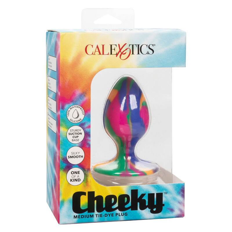 Cheeky medium tie-dye butt plug