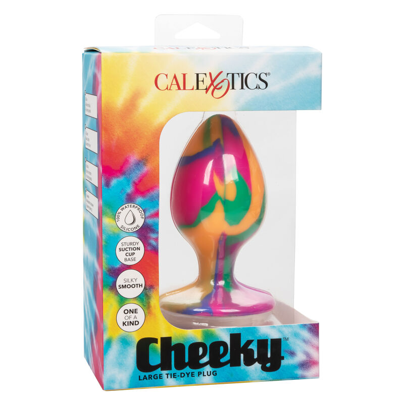 Cheeky large tie-dye butt plug