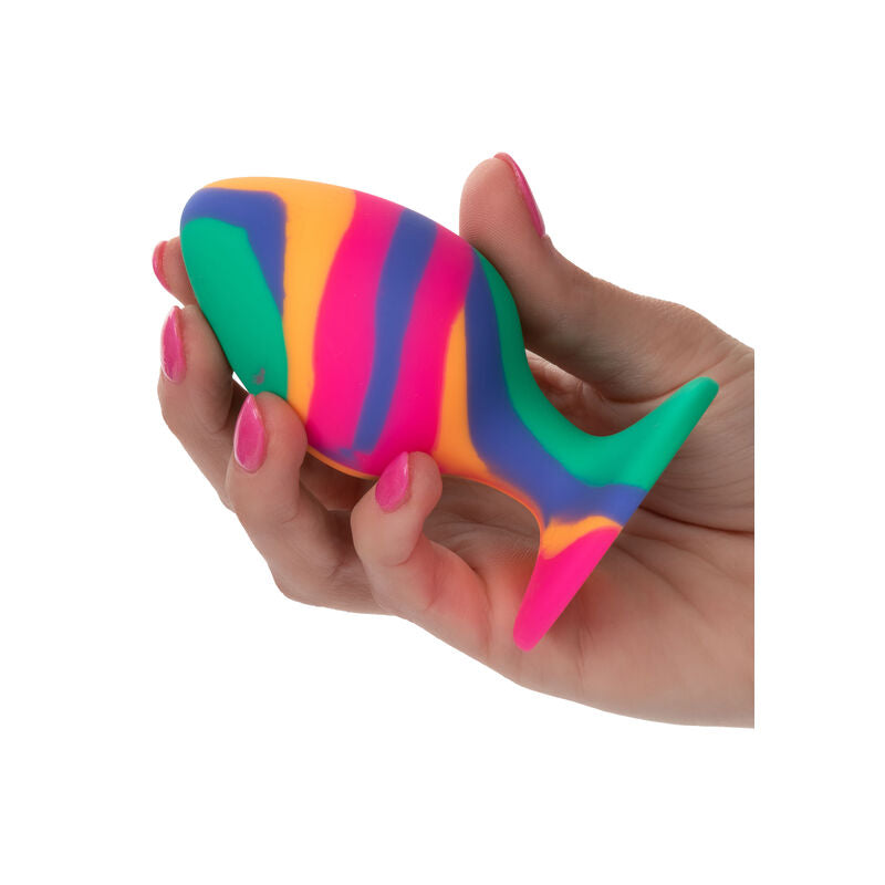 Cheeky large tie-dye butt plug