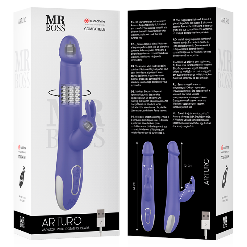 Arturo vibrator and rotator compatible with watchme wireless technology