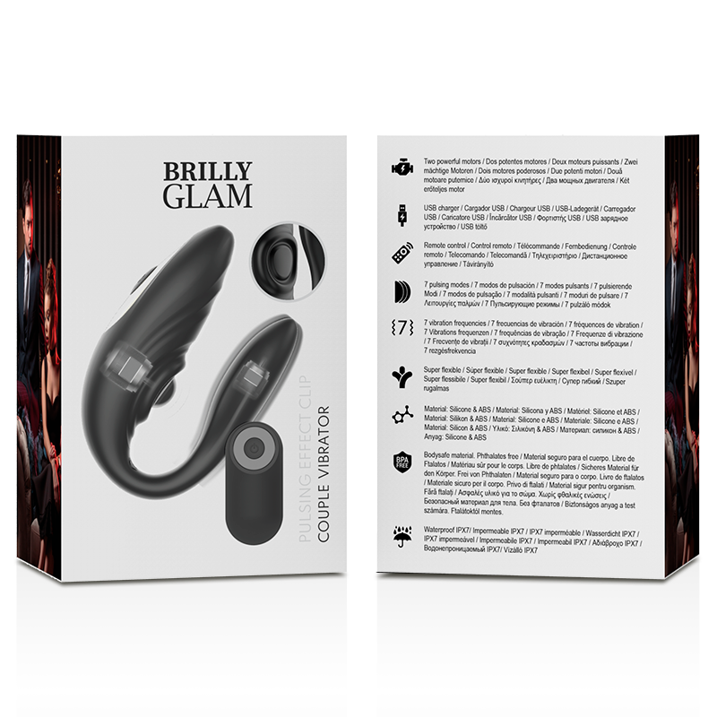 Brilly glam - remote control pulse and vibrating couple