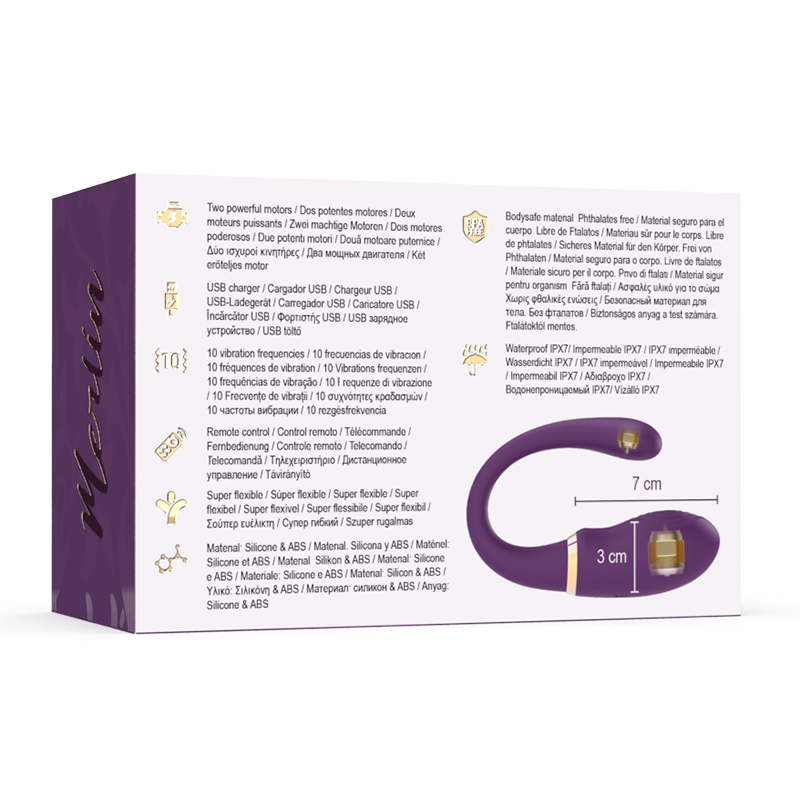 Merlin double couple vibrator remote control