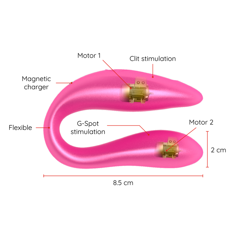 Lisboa G-spot &amp; Clitoral Stimulator Black - Free App