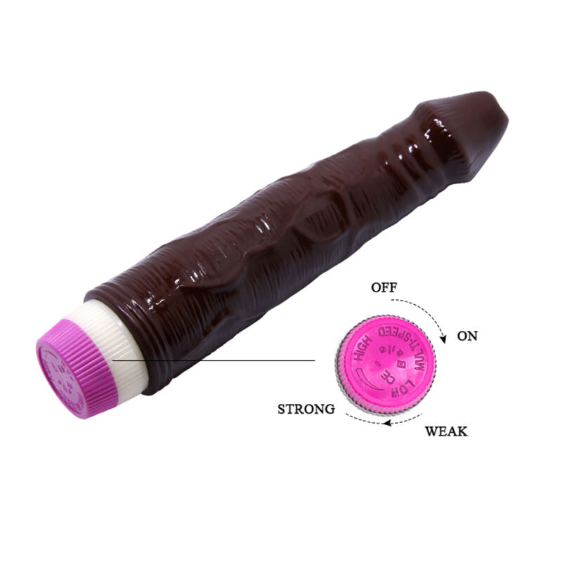 Waves of Pleasure Vibrator 23 cm Brown