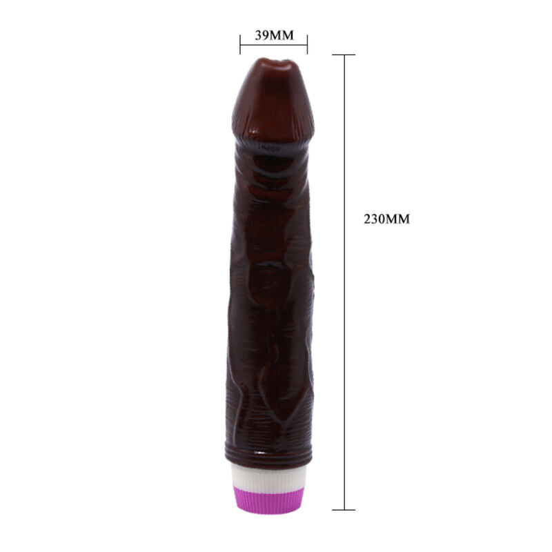 Waves of Pleasure Vibrator 23 cm Brown