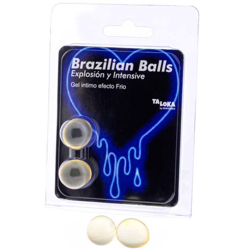 2 balles brésiliennes gel excitant effet froid & vibration