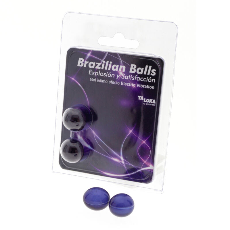 2 balles brésiliennes effet vibrant électrique gel excitant