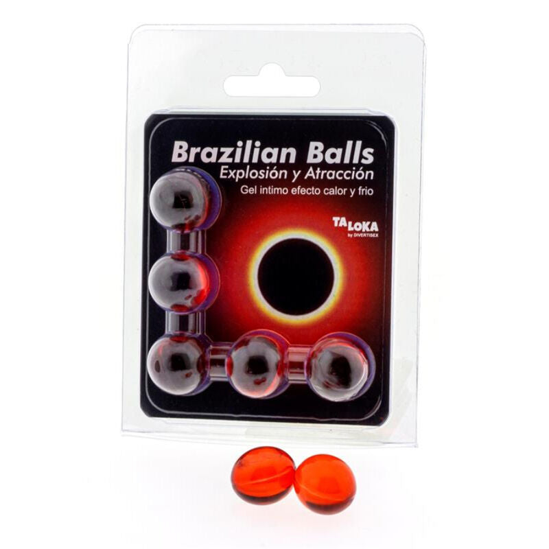 5 boules brésiliennes gel excitant effet chaud & froid