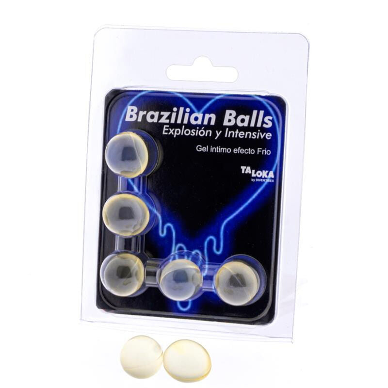 5 balles brésiliennes gel excitant effet froid & vibration