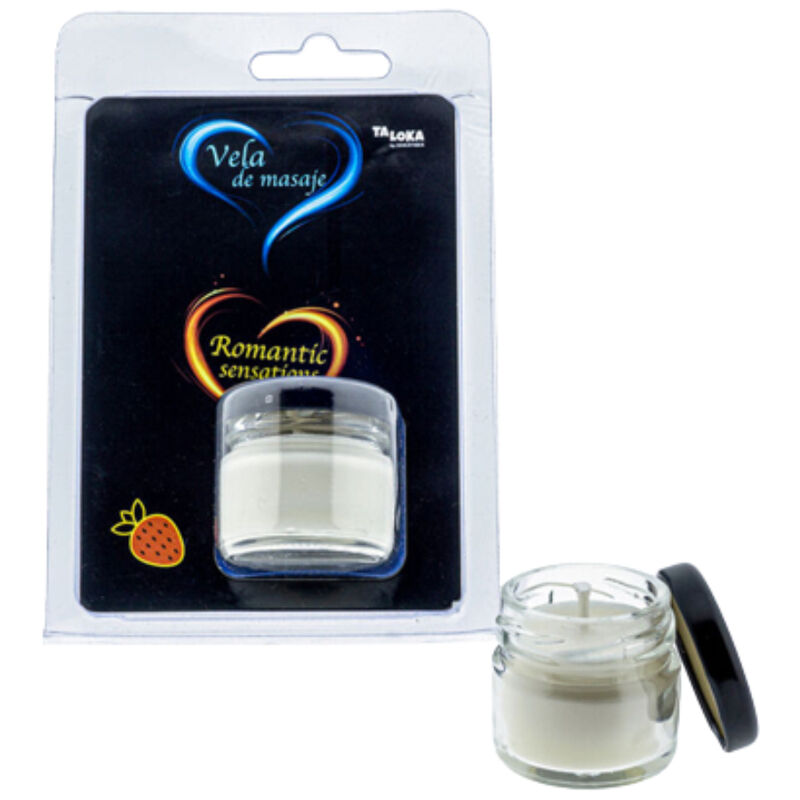 Bougie de massage fraise