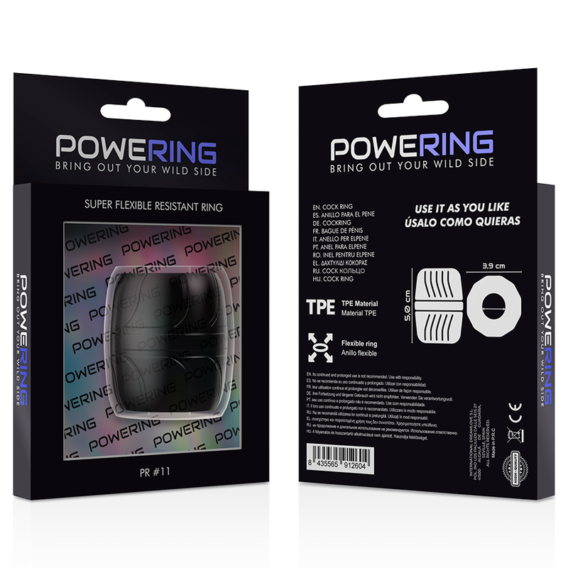 Super flexible and resistant penis ring 5 cm pr11 black