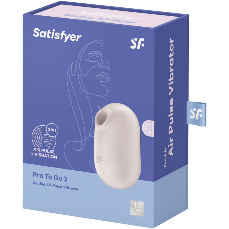 Air Pulse Pro To Go 2 Purple Double Stimulator and Vibrator