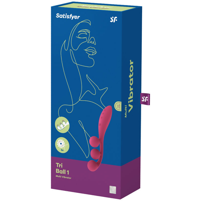 Multi tri ball vibrator 1 red
