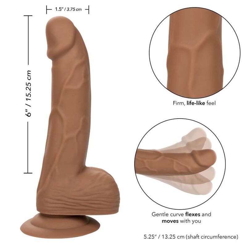 15.24 cm brown silicone nails