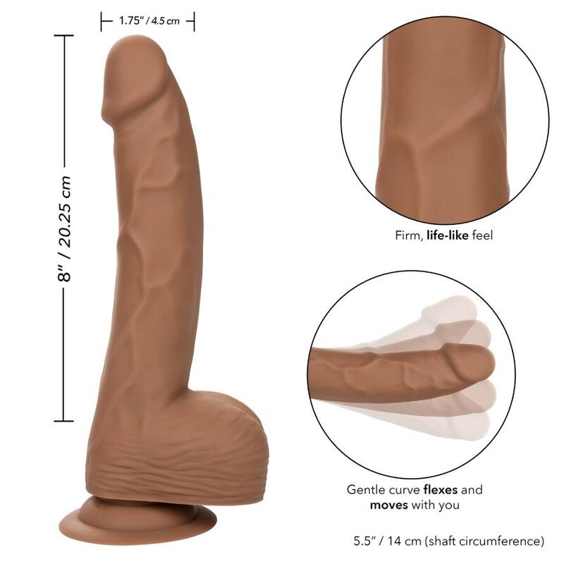 20.32 cm brown silicone nails