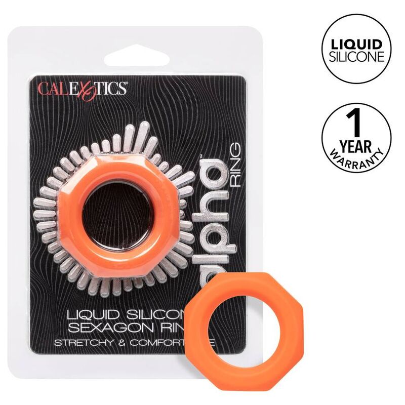Orange Alpha Sexagon Ring