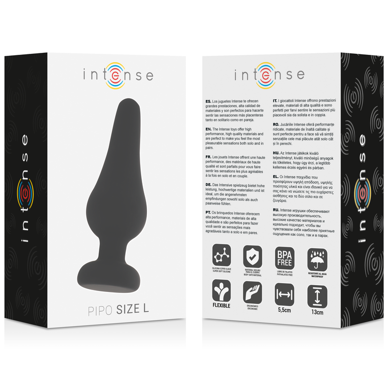 Pipo l black silicone anal plug 13 cm