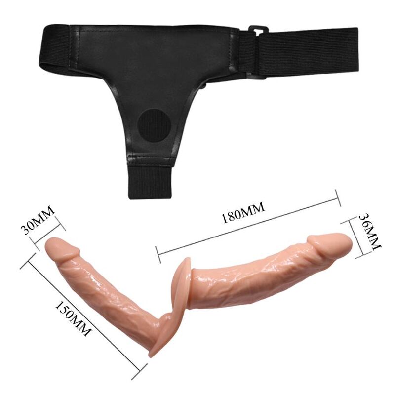 Ultra passionate double dildos with harness