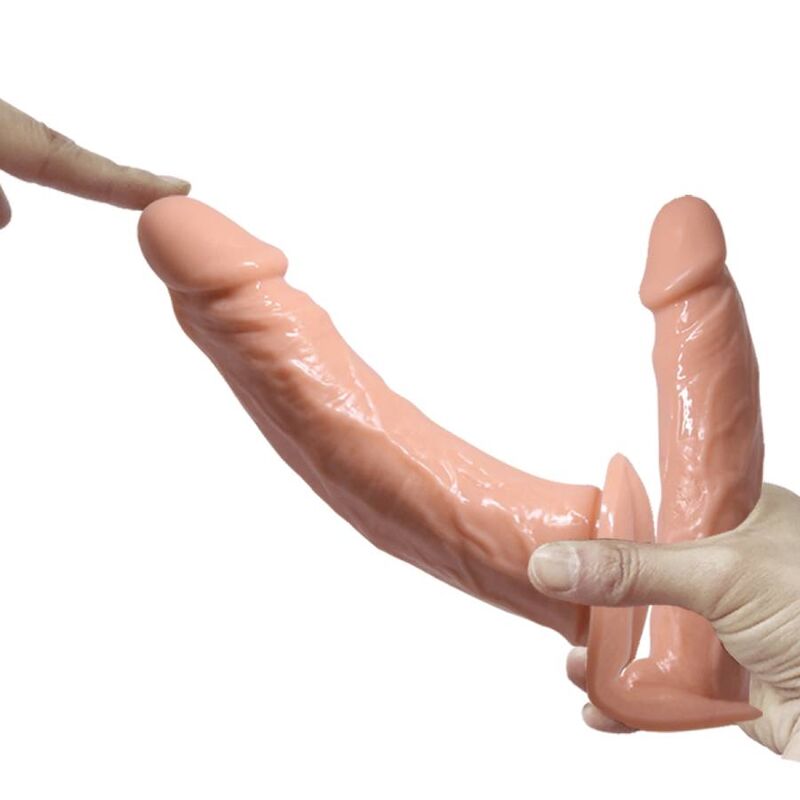 Ultra passionate double dildos with harness