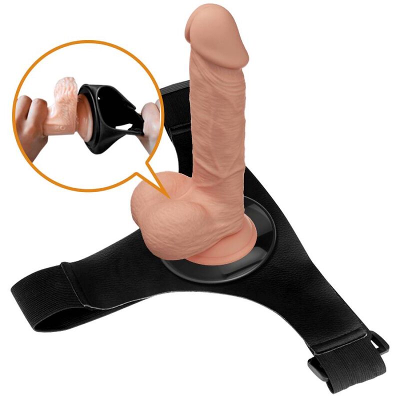 Brief harness universal harness with dildo jerry 21.8 cm natural