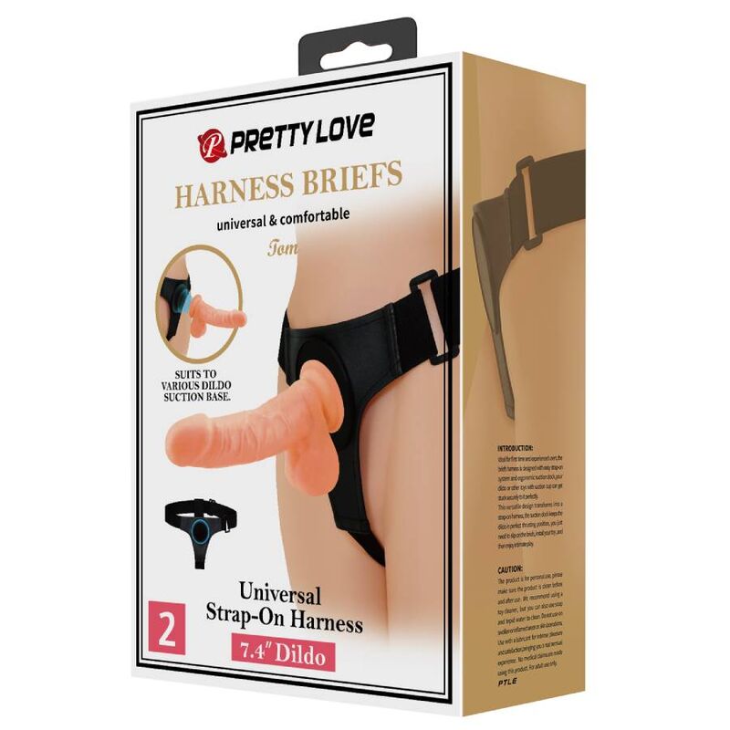 Harness briefs universal harness with dildo tom 20 cm natural