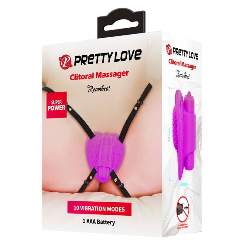Heartbeat Clitoris Massager 10 Vibration Modes Purple