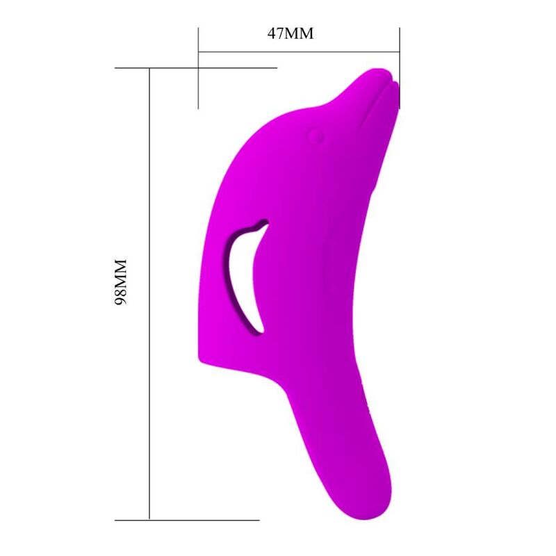 Powerful purple delphini finger stimulator