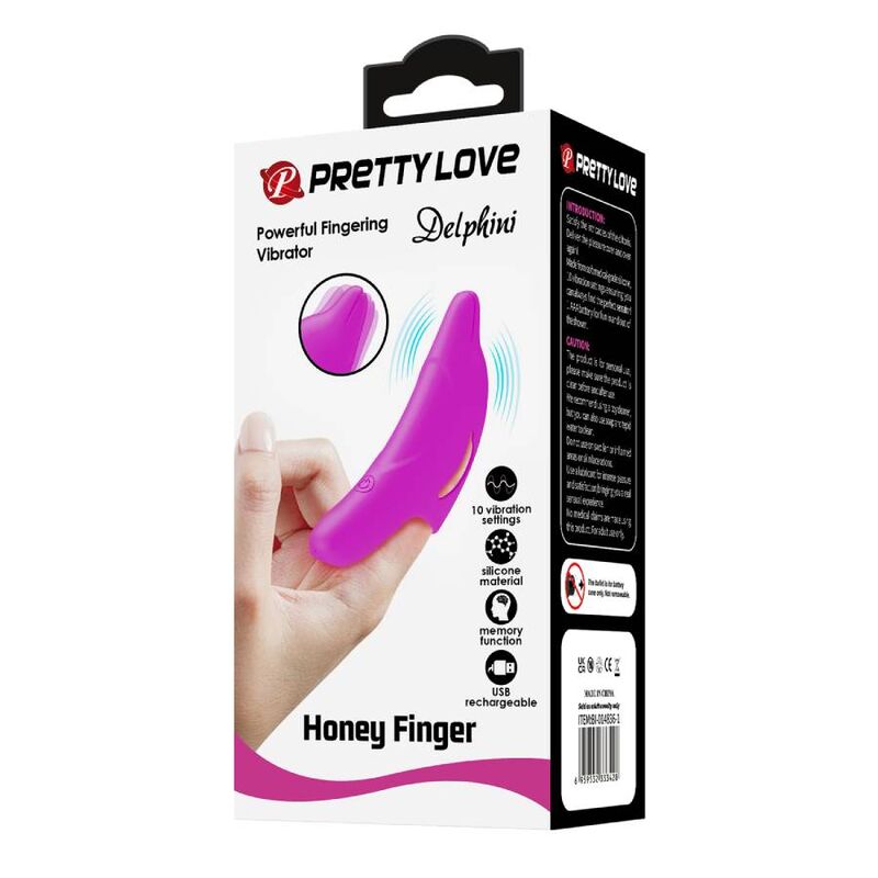 Powerful purple delphini finger stimulator