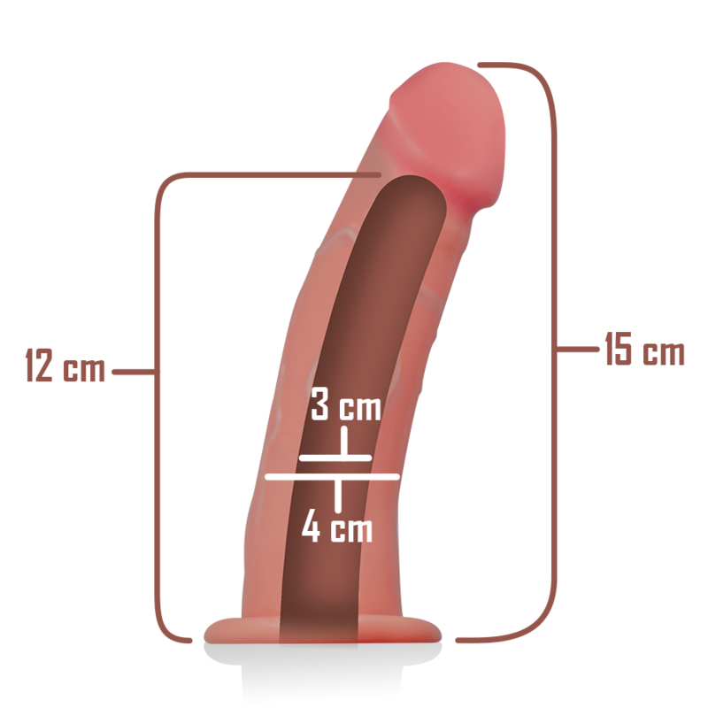Hollow harness with dildo 16 x 3 cm