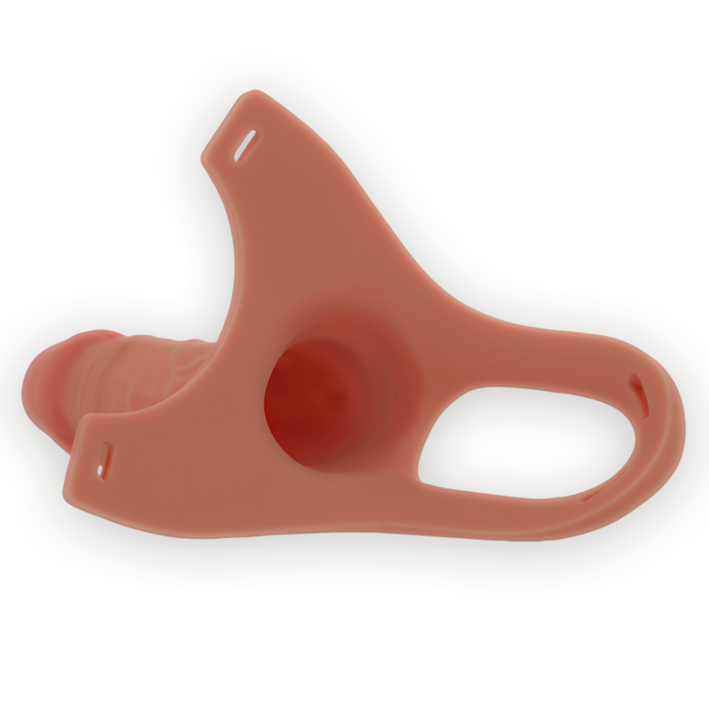 Hollow harness with silicone dildo 16 x 3.5 cm