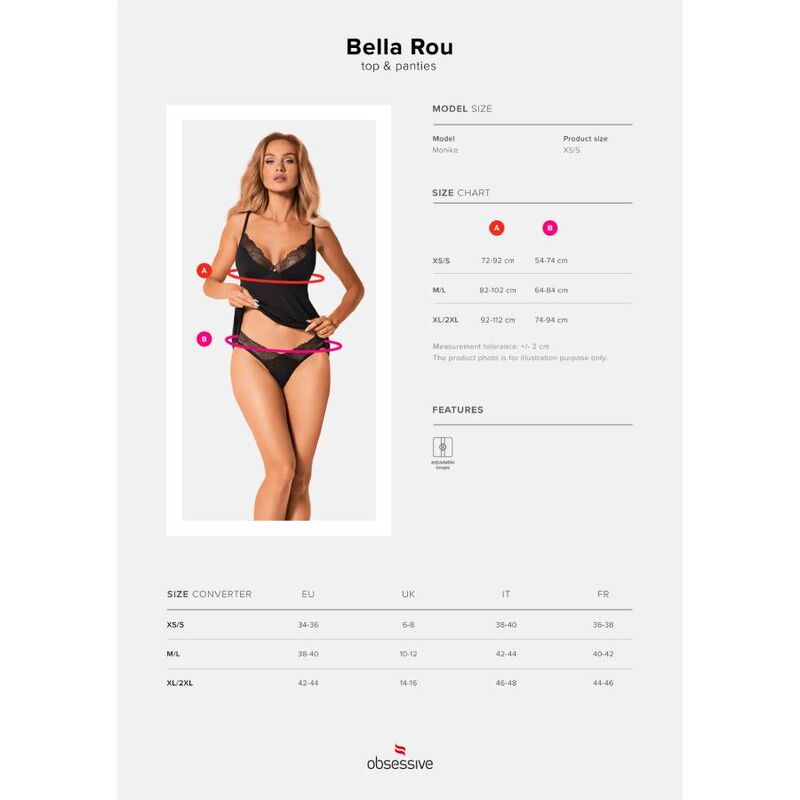Haut et culotte bella rou xs/s