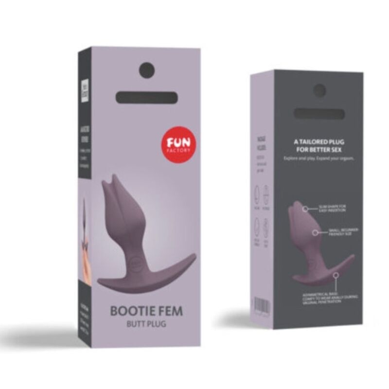 Bootie fem female butt anal plug dark taupe