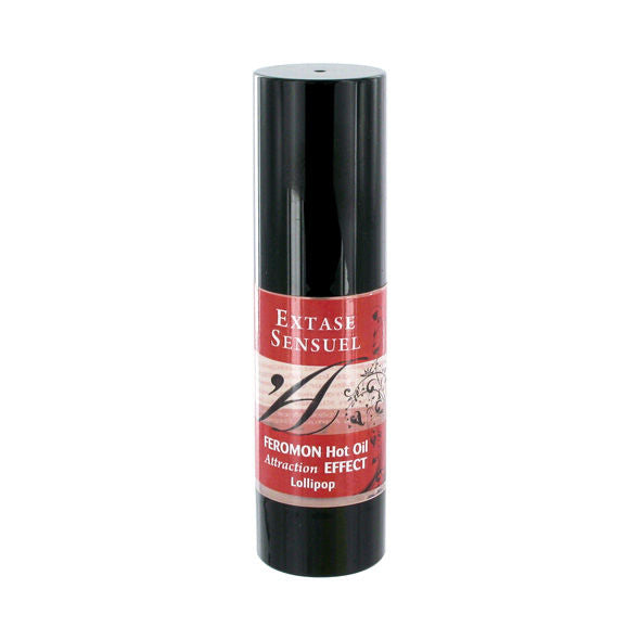 Huile de massage effet chauffant aux phéromones sucettes 30 ml