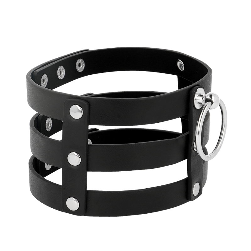 Fetish style vegan leather choker