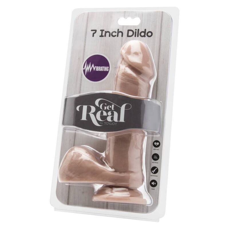 18 cm dildo with skin vibrating balls