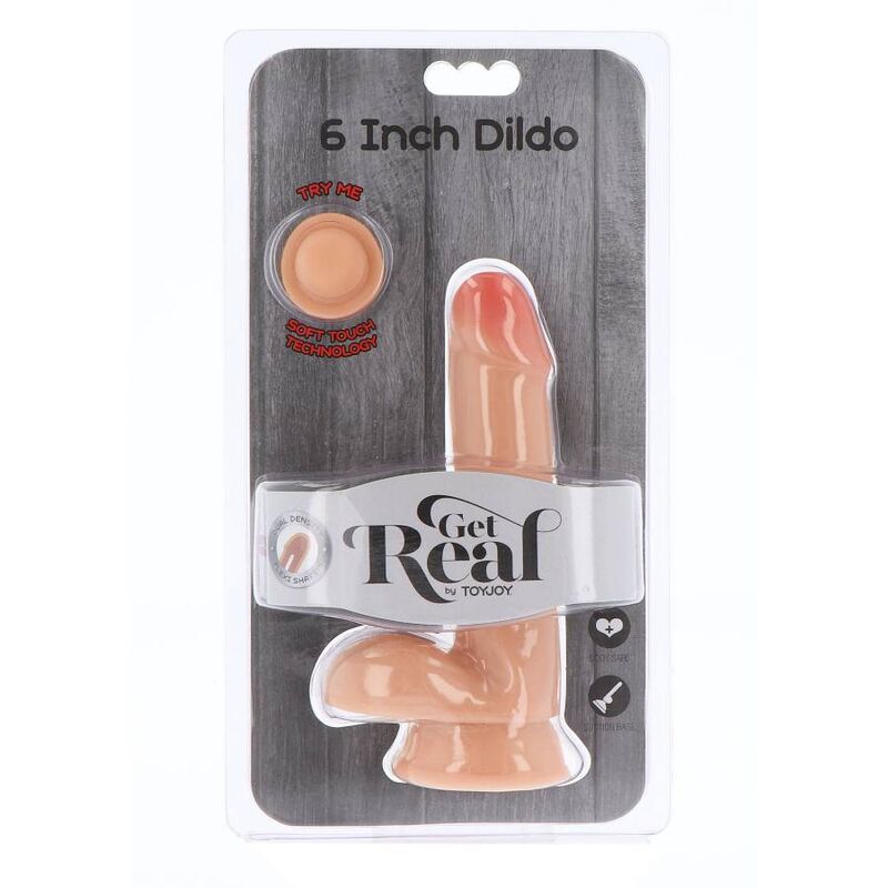 Dual density dildo 17 cm skin balls