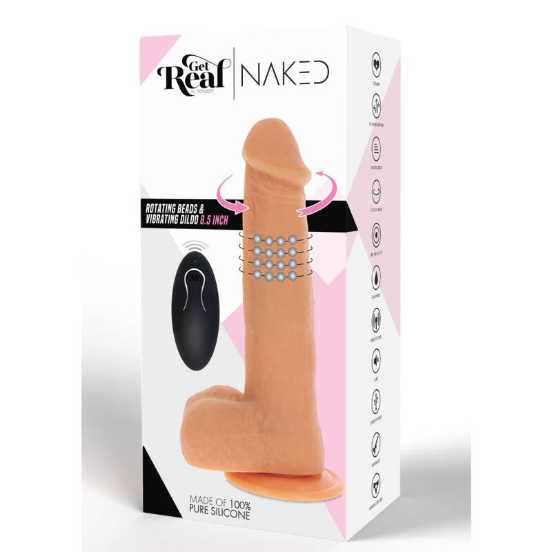 Vibrating Dildo Skin Rotating Beads