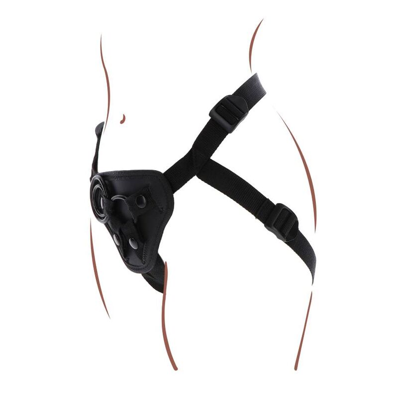 Black strap harness