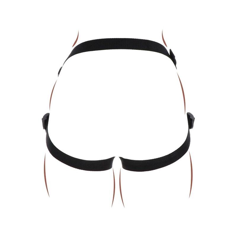 Black strap harness