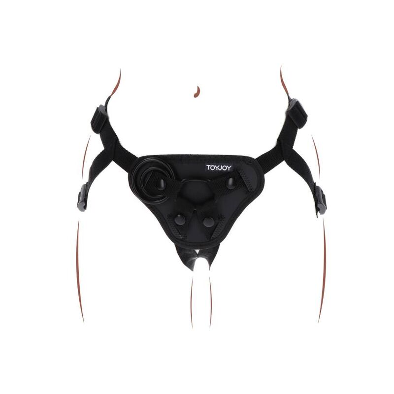 Black strap harness