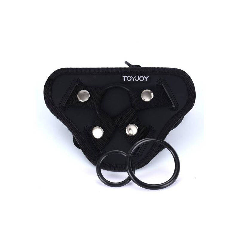 Black strap harness