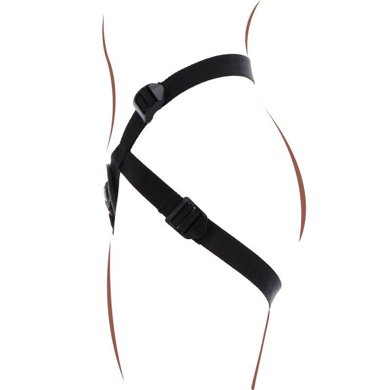Purple strap-on lace harness