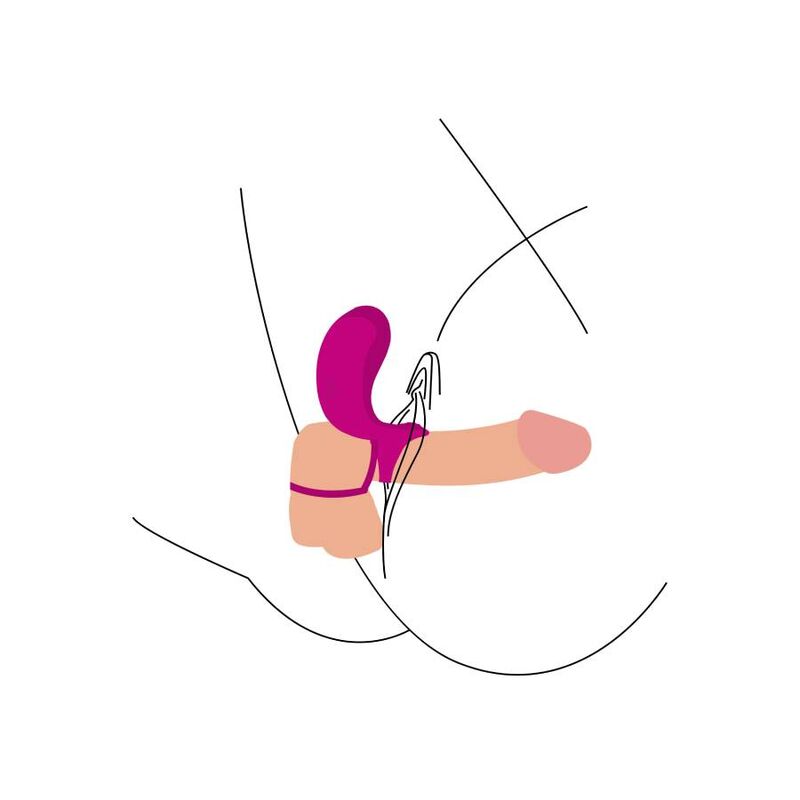Fuchsia couples stimulator ring