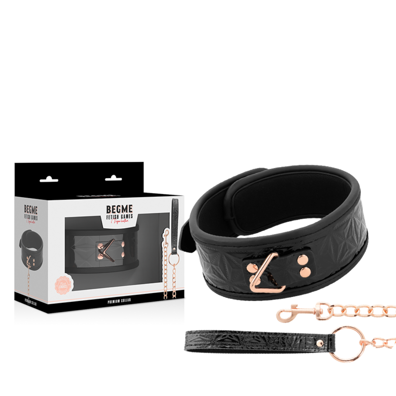 Black edition premium vegan leather collar