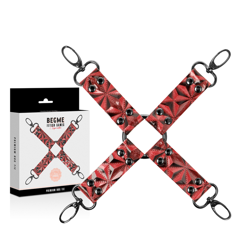 Premium Vegan Leather Pig Tie Red Edition
