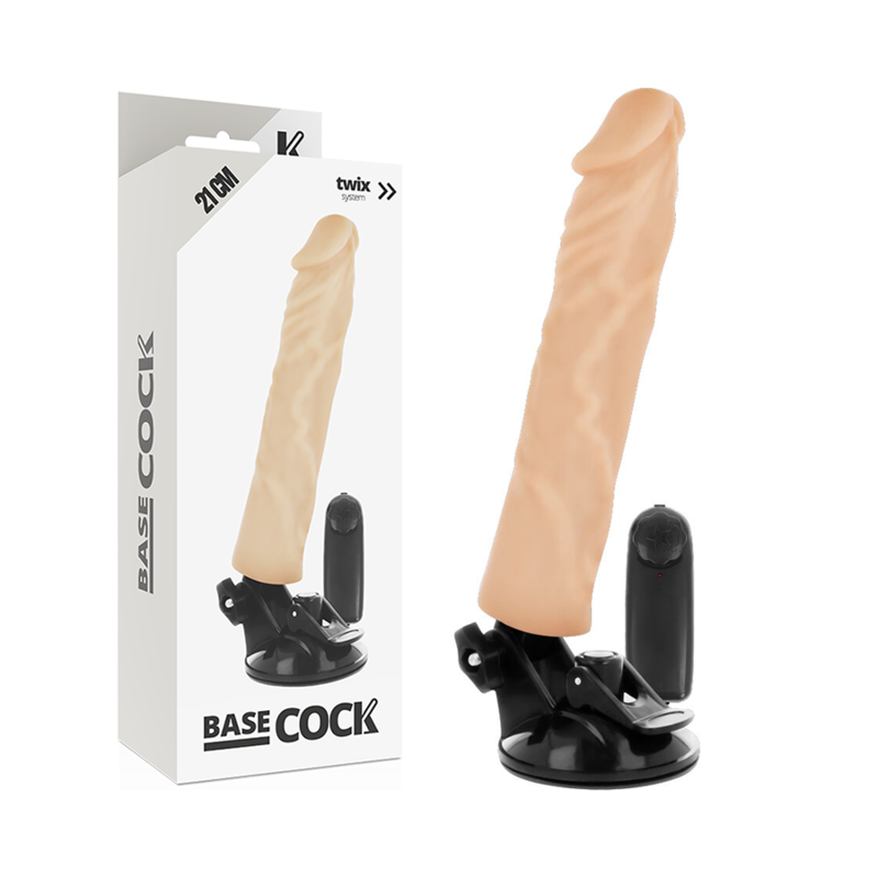 Realistic vibrator remote control natural 21 cm -o- 4 cm