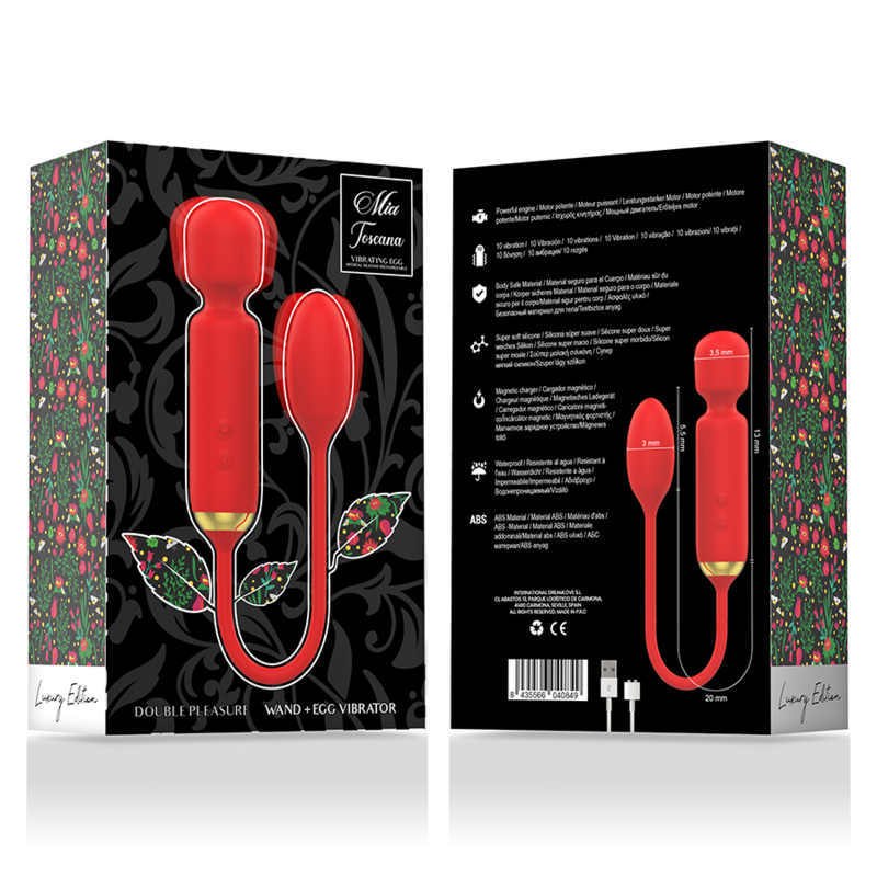 Toscana Double Pleasure Wand + Vibrating Egg