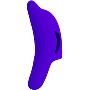 Powerful dark blue delphini finger stimulator