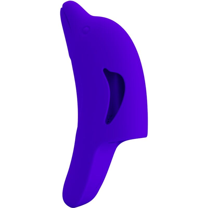 Powerful dark blue delphini finger stimulator